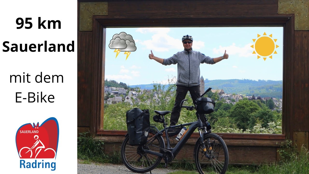 Ebike Tour auf dem Sauerlandradring. Vom Regen in den Sonnenschein.