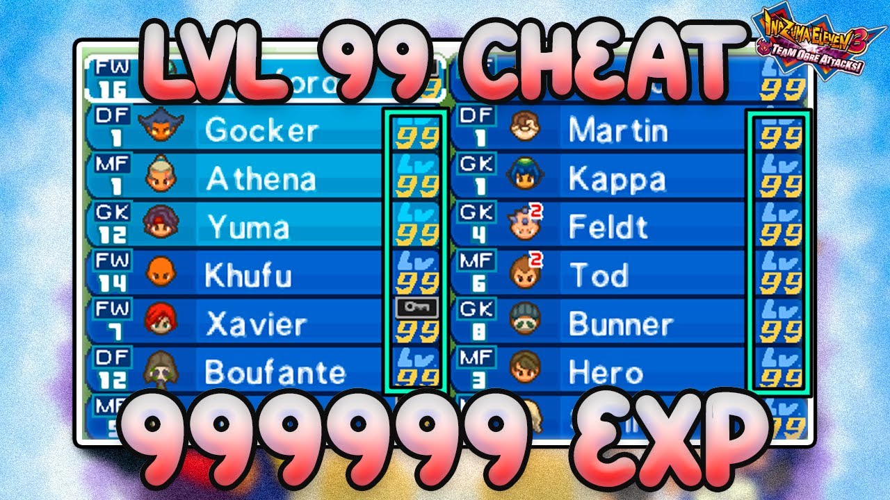 Cheat: Instantly Level Up Players in Inazuma Eleven 3 Ogre! 💥
