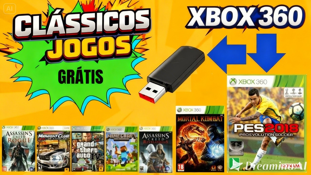 JOGOS GR&Aacute;TIS XBOX 360 DISPON&Iacute;VEL 5 JOGOS VEJA A LISTA NO V&Iacute;DEO 🎮 #ANDERSONGAMER
