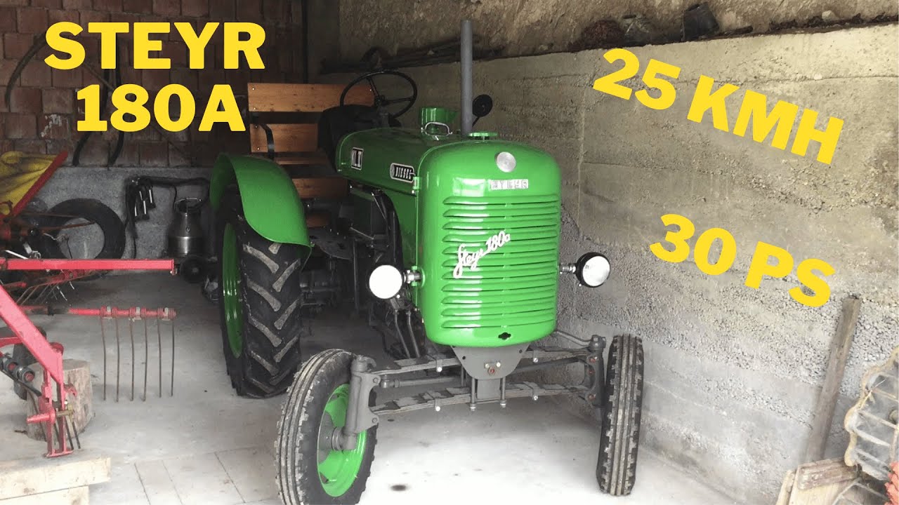 Steyr 180a Oldtimertraktor starten (super Sound!)