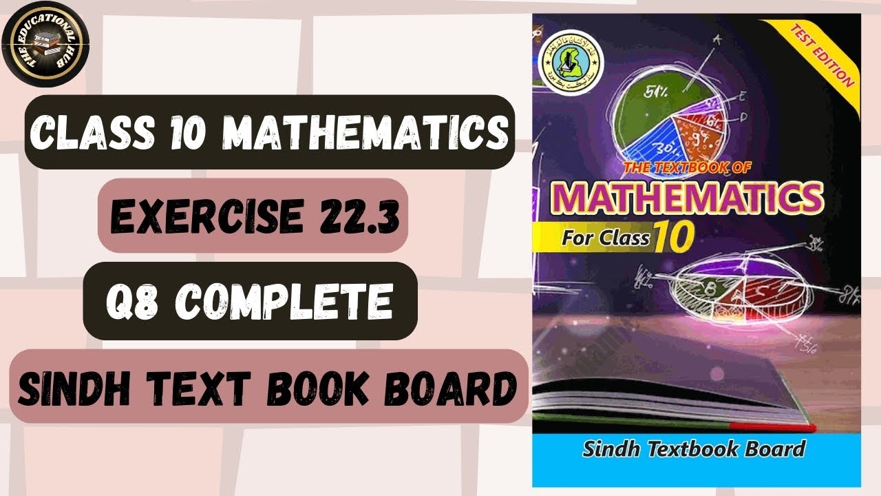 Exercise 22.3 Question 8 | Arithmetic, Geometric, Harmonic Mean, Median & Mode Class 10 Sindh Board