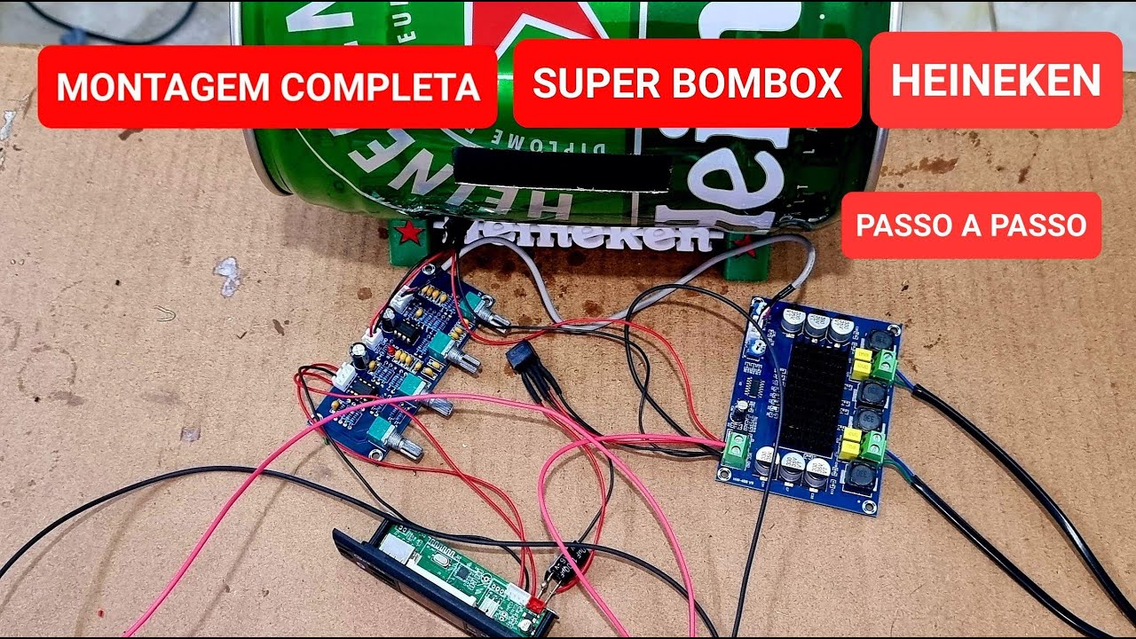 CAIXA SUPER BOMBOX HEINEKEN , MONTAGEM PASSO A PASSO