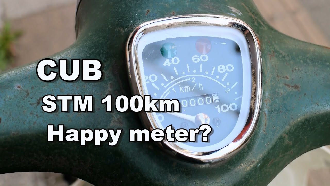 スーパーカブに激安のSTM100Kmスピードメーターを装着してテストする件