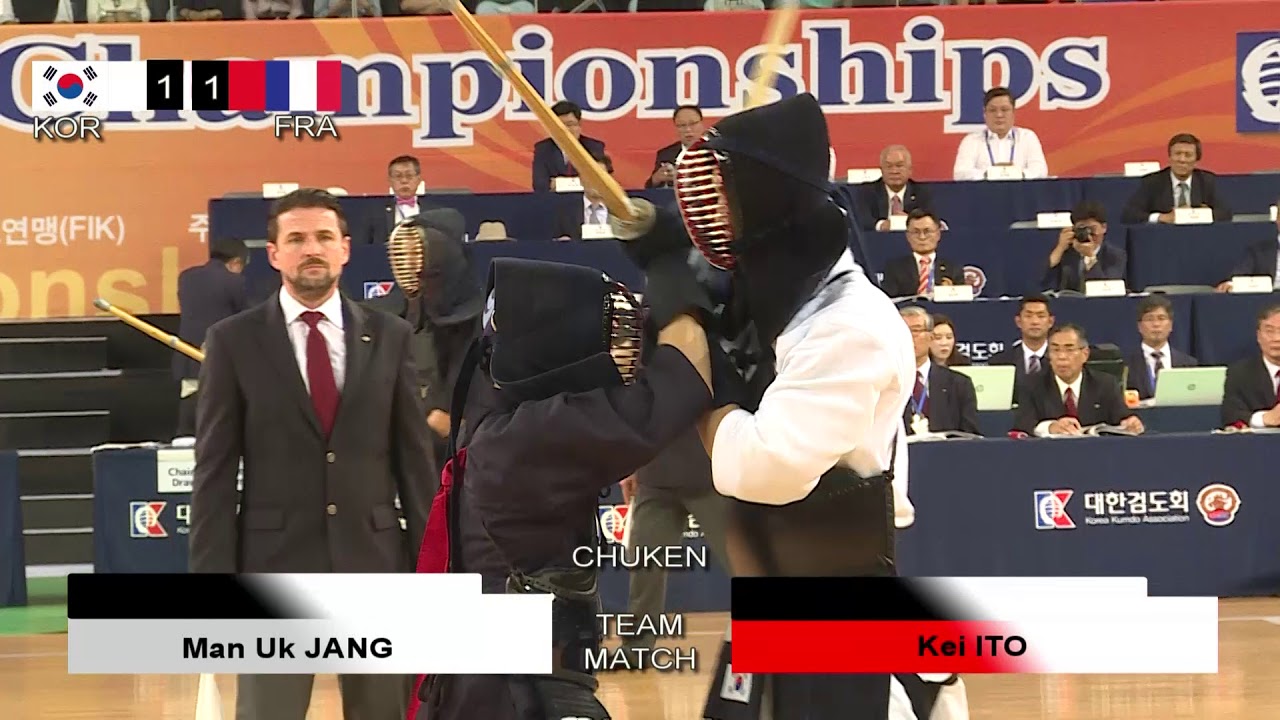 17th World Kendo Championships Men's TEAM MATCH 5ch Russian Korea vs France