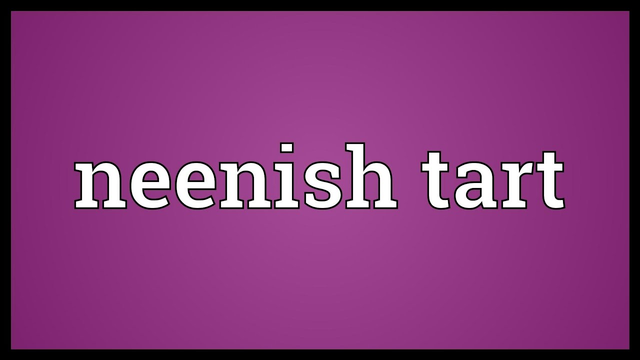 Neenish tart Meaning