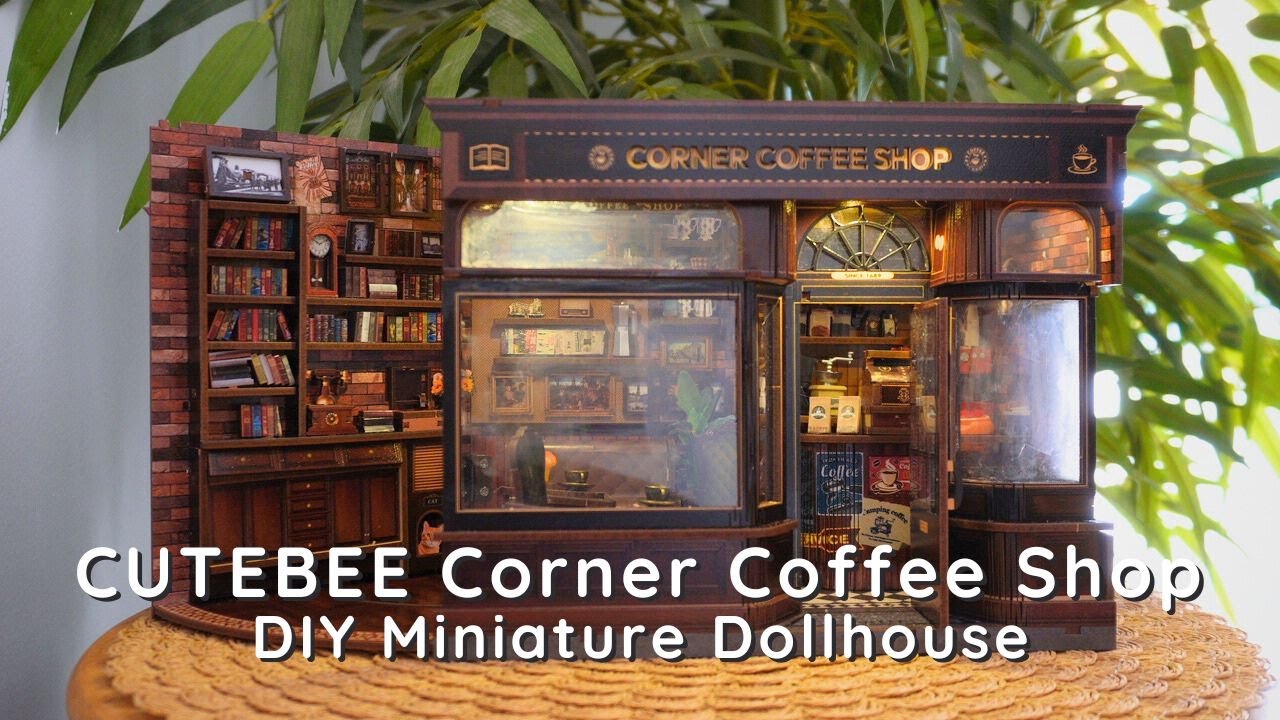 CuteBee Corner Coffee Shop | DIY Miniature Dollhouse