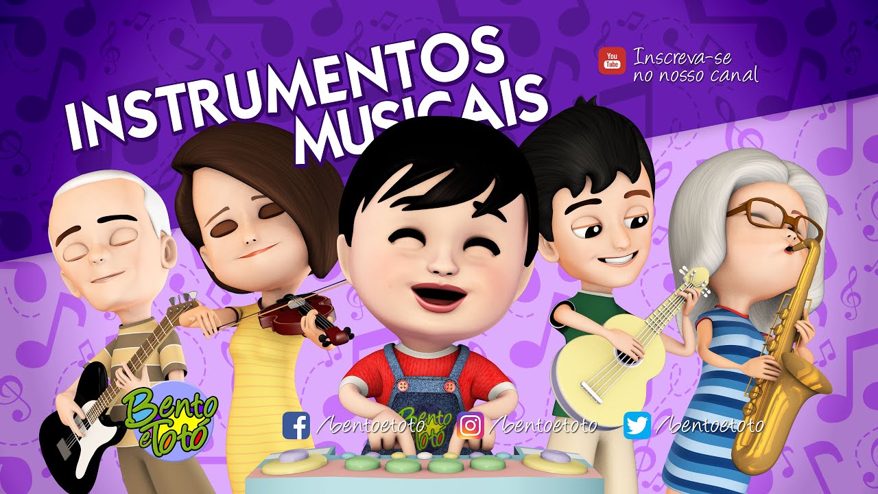 Bento e Tot&oacute; - Instrumentos Musicais (Desenho Infantil)