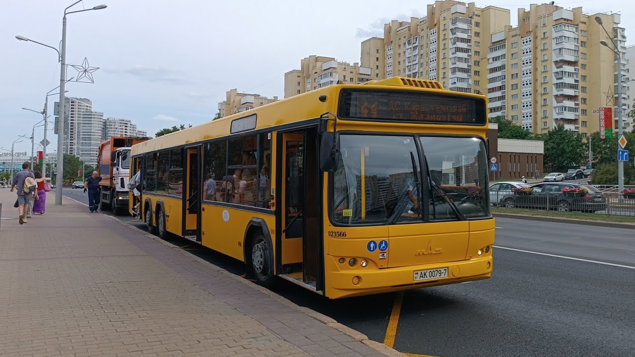 Поездка на автобусе МАЗ-107 (Маршрут: 44, Куйбышева - Гвардейская)