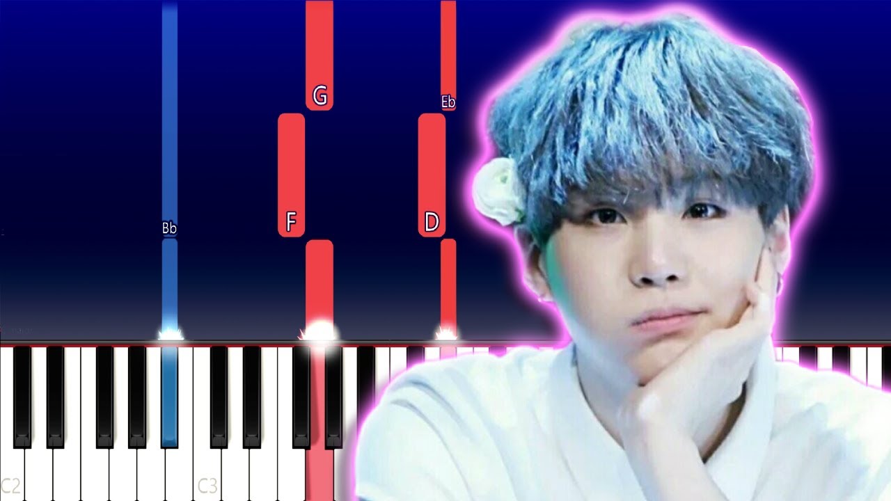 BTS SUGA Interlude - Shadow (Piano Tutorial)