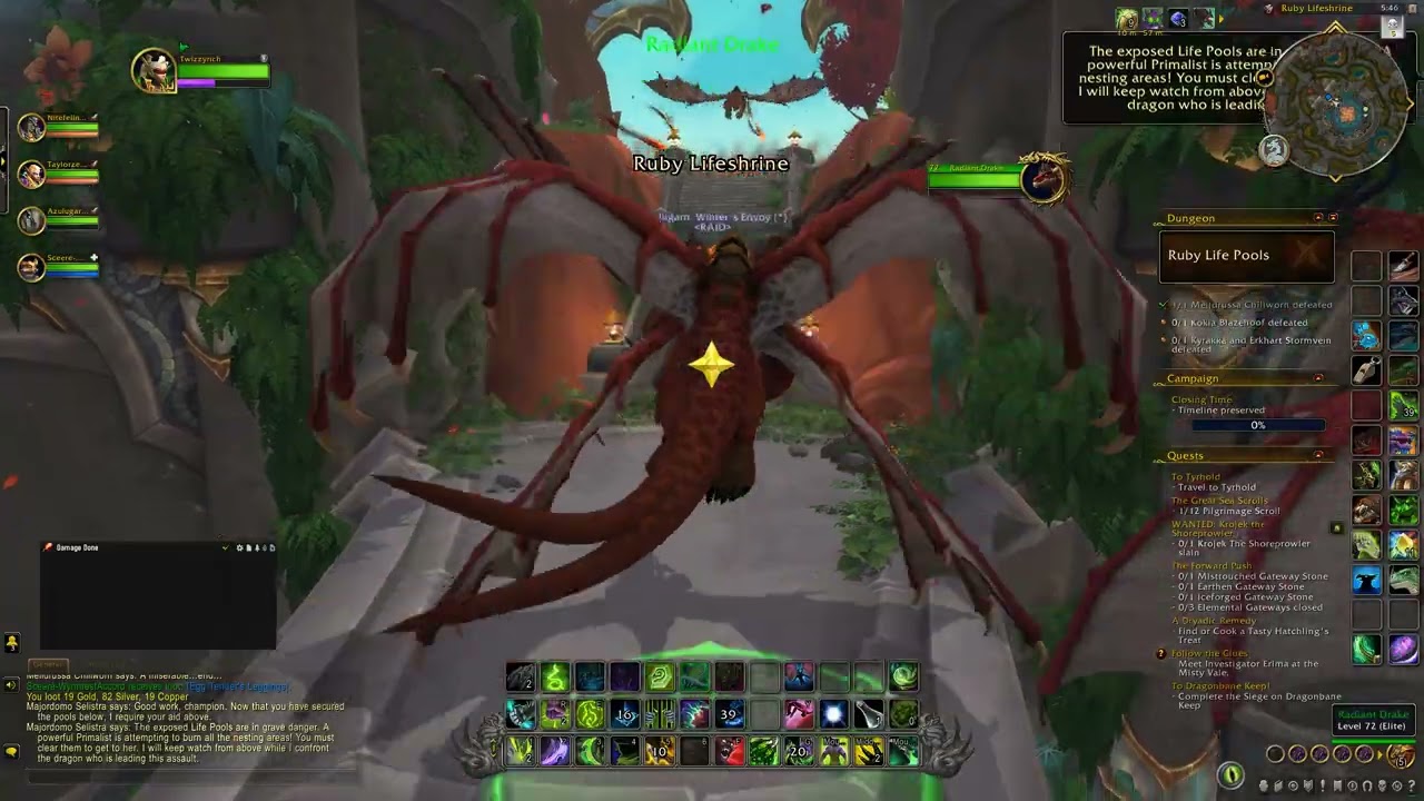 How to: Tank The Ruby Life Pools-Dungeon route (Heroic) (no commentary)