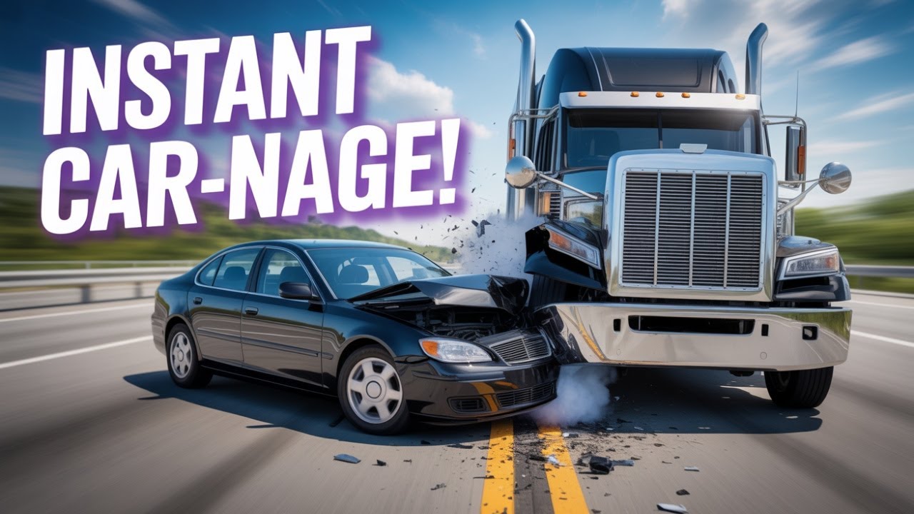 Realistic High-Speed Crashes Compilation | Total Vehicle Destruction
