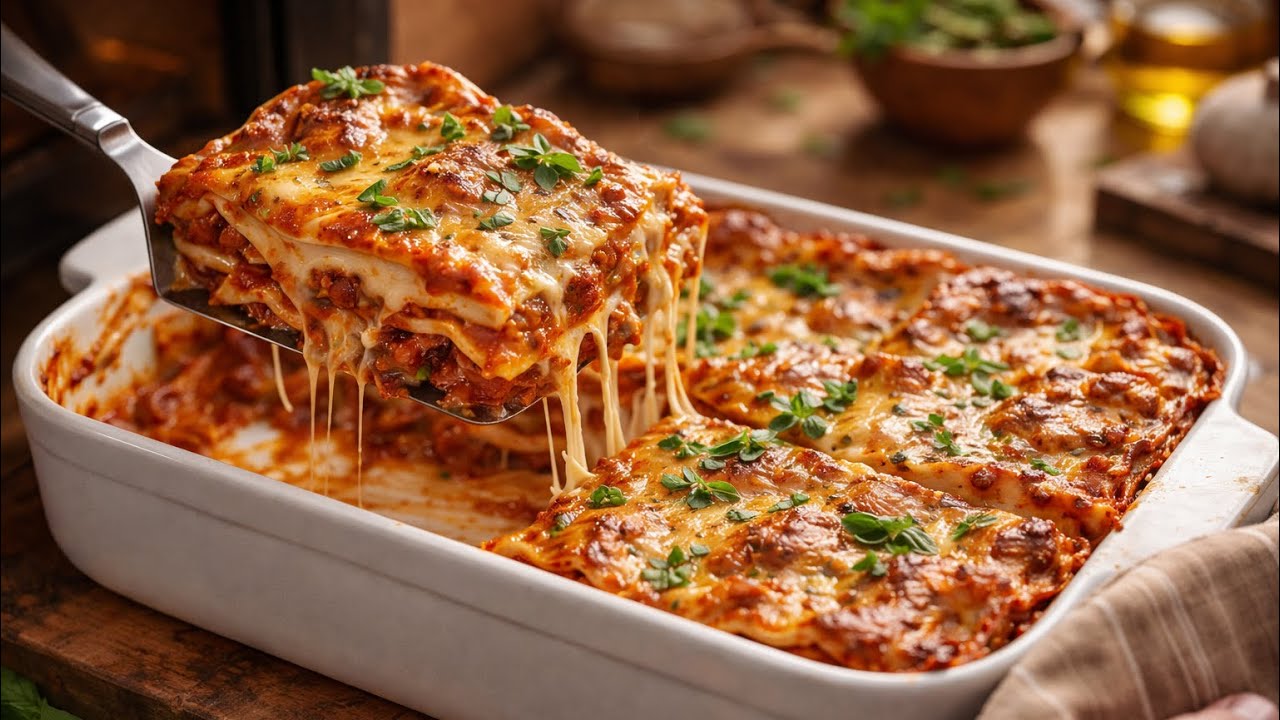 Lasaña de carne casera | Receta fácil y deliciosa 
