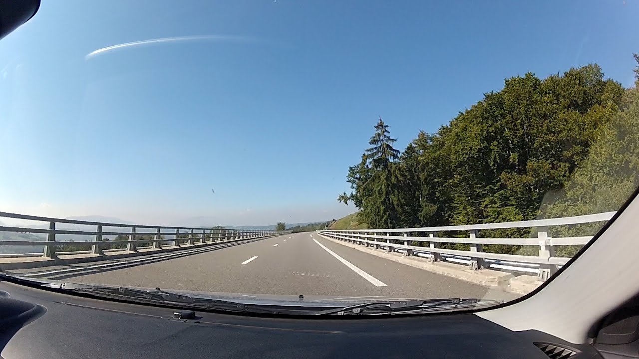 Autoroute A41 (L'autoroute alpine) from La Caille to A40, Haute-Savoie, France – onboard camera