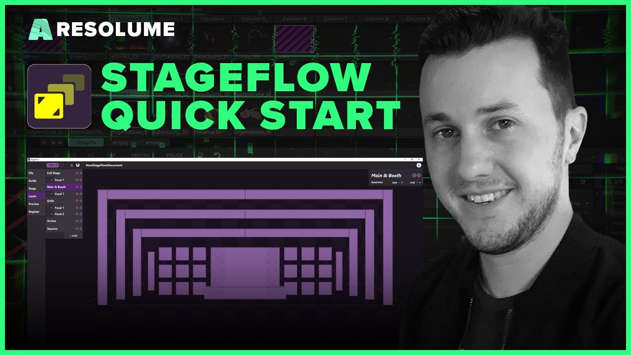 Быстрый старт Stageflow | Сопоставление светодиодных экранов | Учебное пособие по плагину Resolume