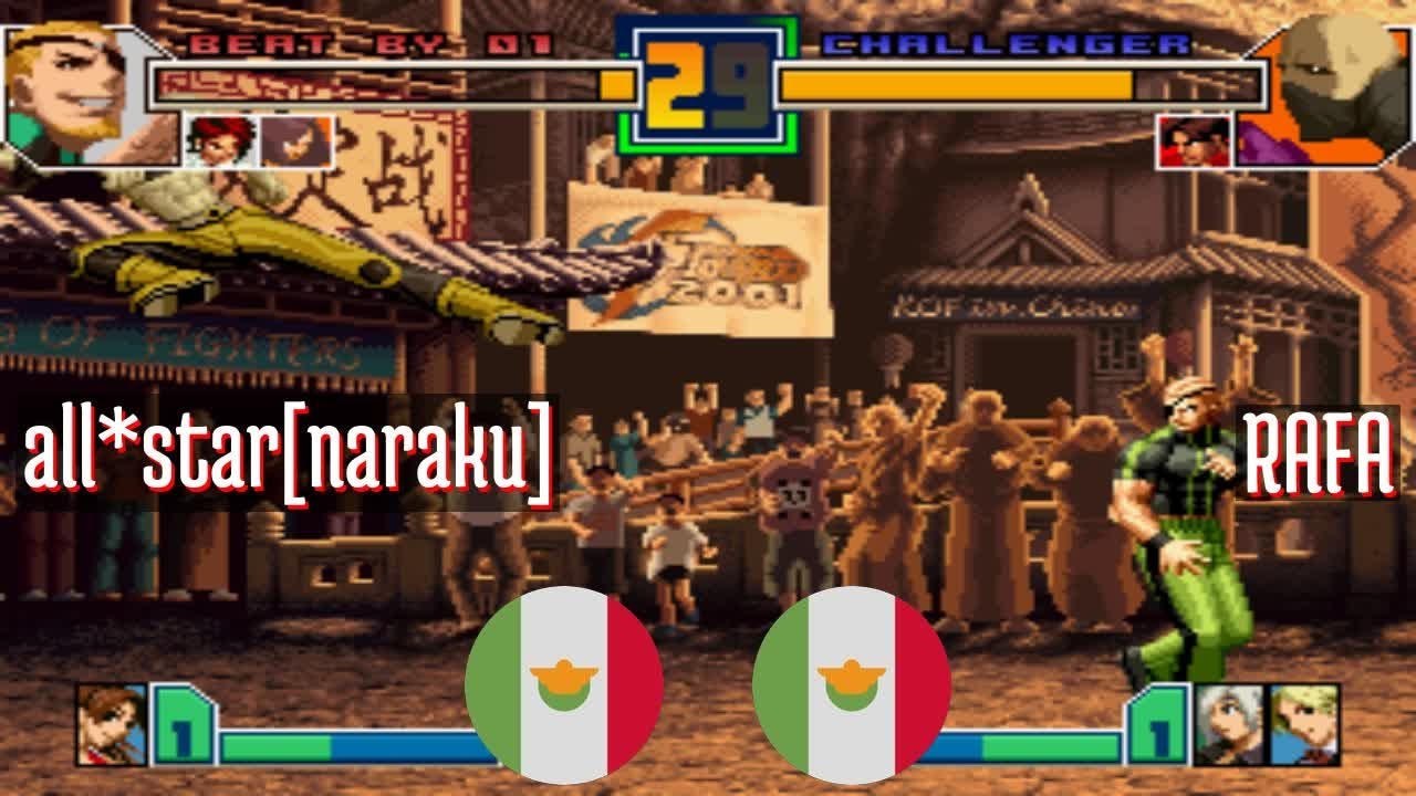 FT10 @kof2001: all*star[naraku] (MX) vs RAFA (MX) [King of Fighters 2001 Fightcade] Aug 5