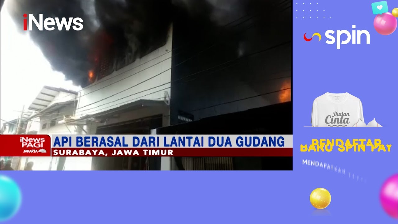Kebakaran Gudang di Surabaya, Seorang Petugas PMK Alami Luka Bakar - iNews Pagi 13/03