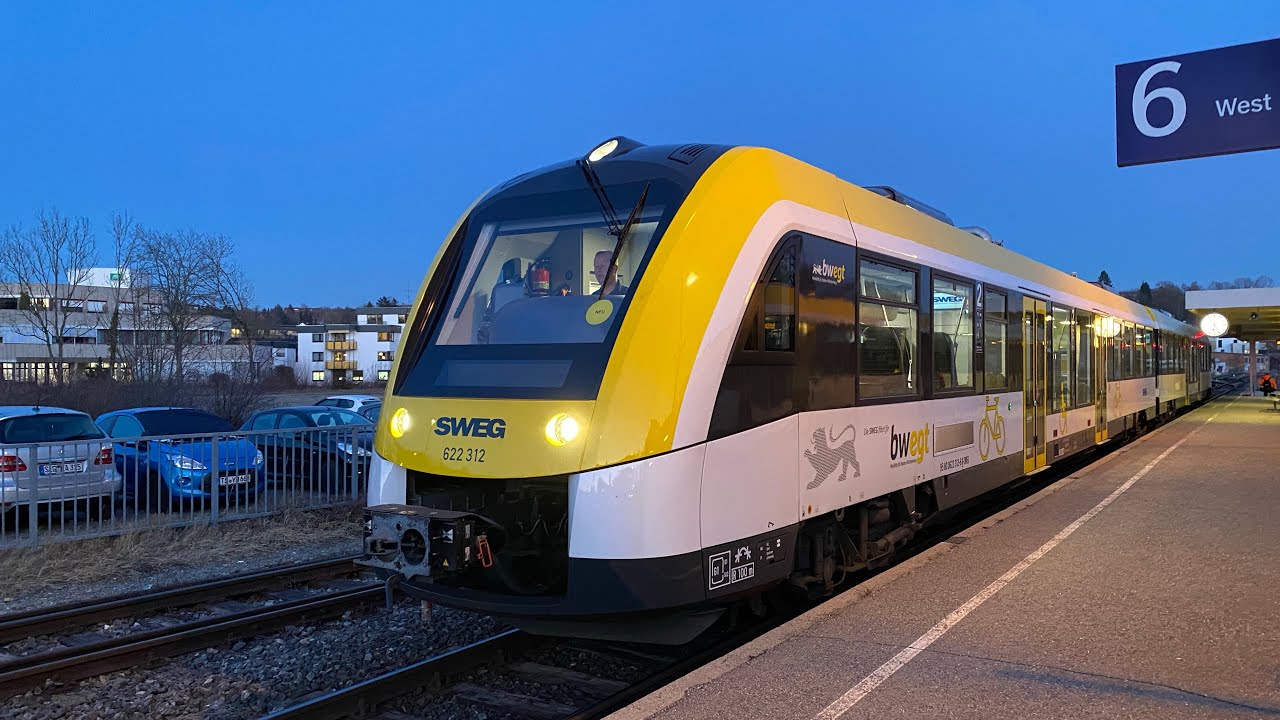 Mit dem SWEG Lint 54 Br 622 von Hechingen nach Sigmaringen