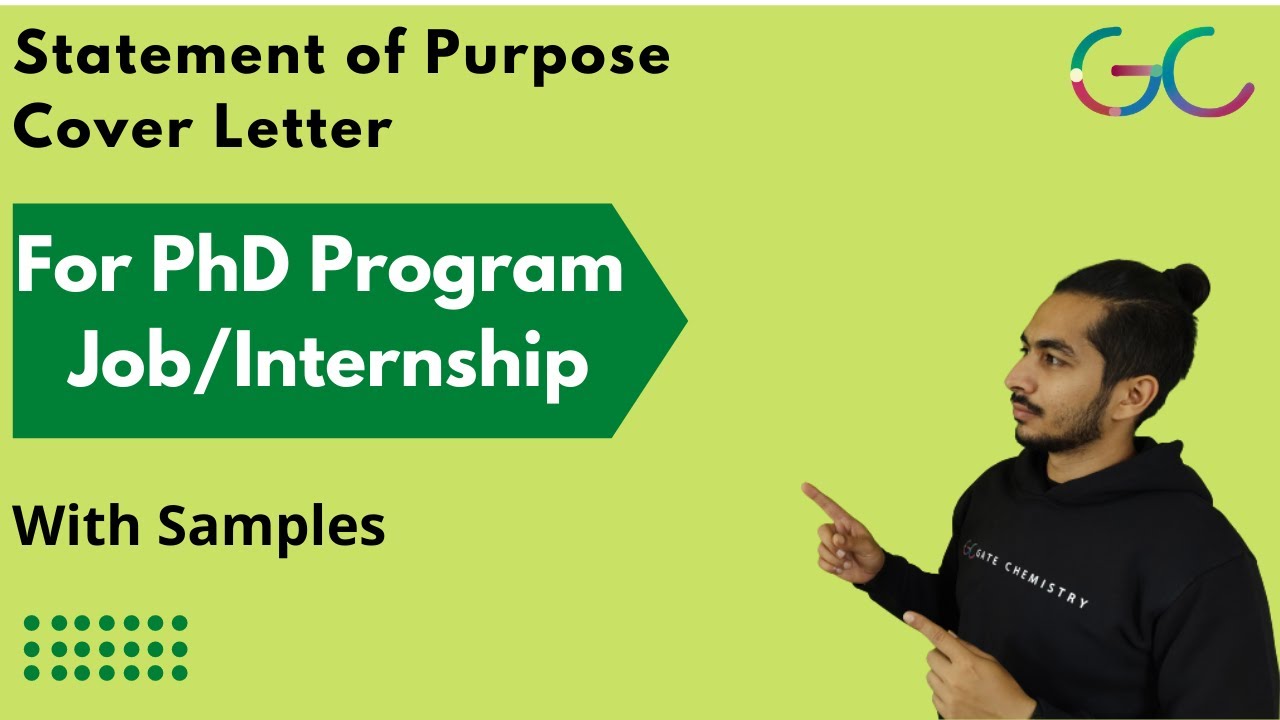 Statement of Purpose/Cover Letter I How to Write I PhD I Job I