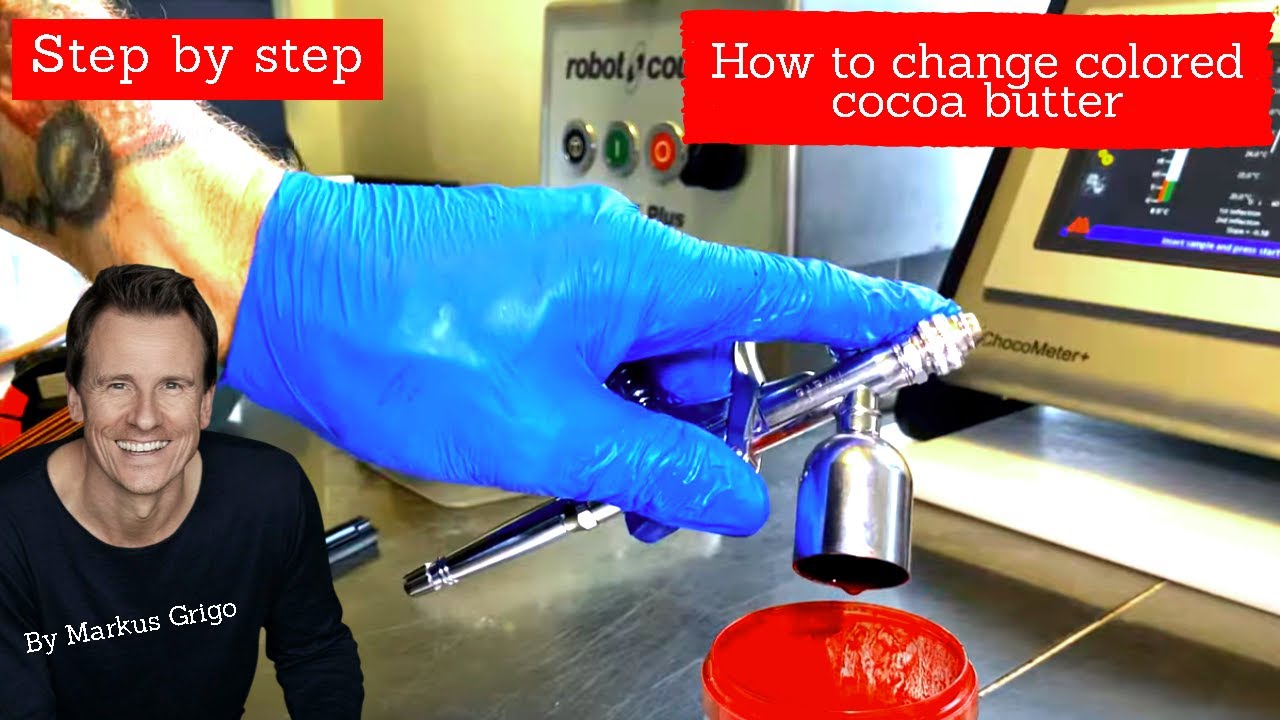 How to change colored cocoa -butter in your spray gun