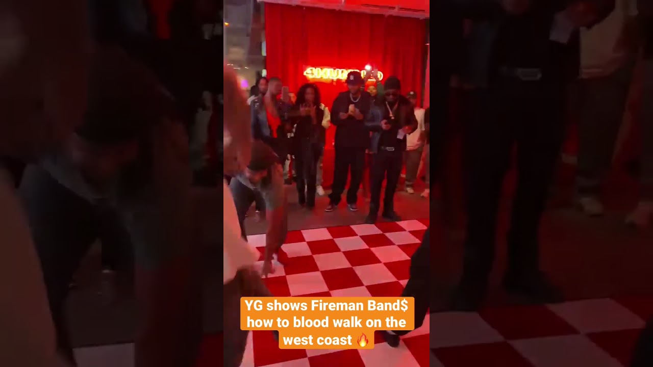 YG shows FIREMAN BAND$ How to BLOOD WALK on the WEST COAST. #shorts #viral