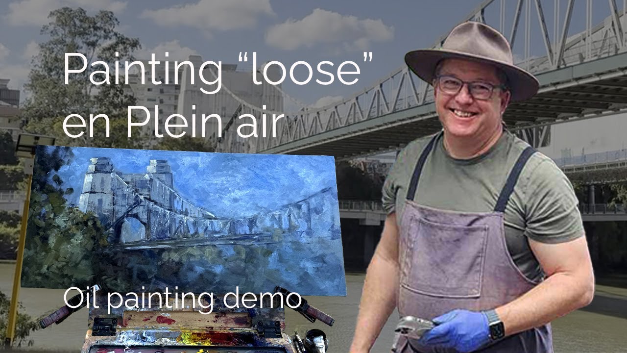 Plein Air Oil Painting in loose expressive style