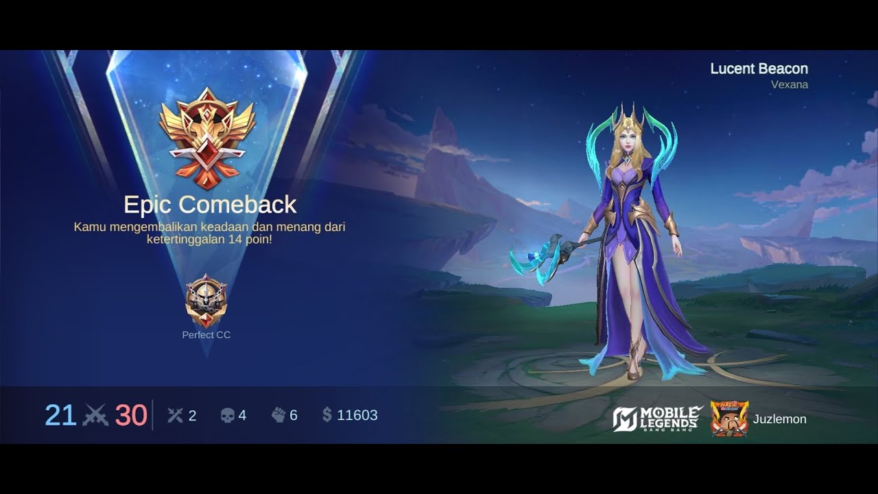 Match 52 Vexana Push Rank MLBB season 39, huft nyaris ajah 😩