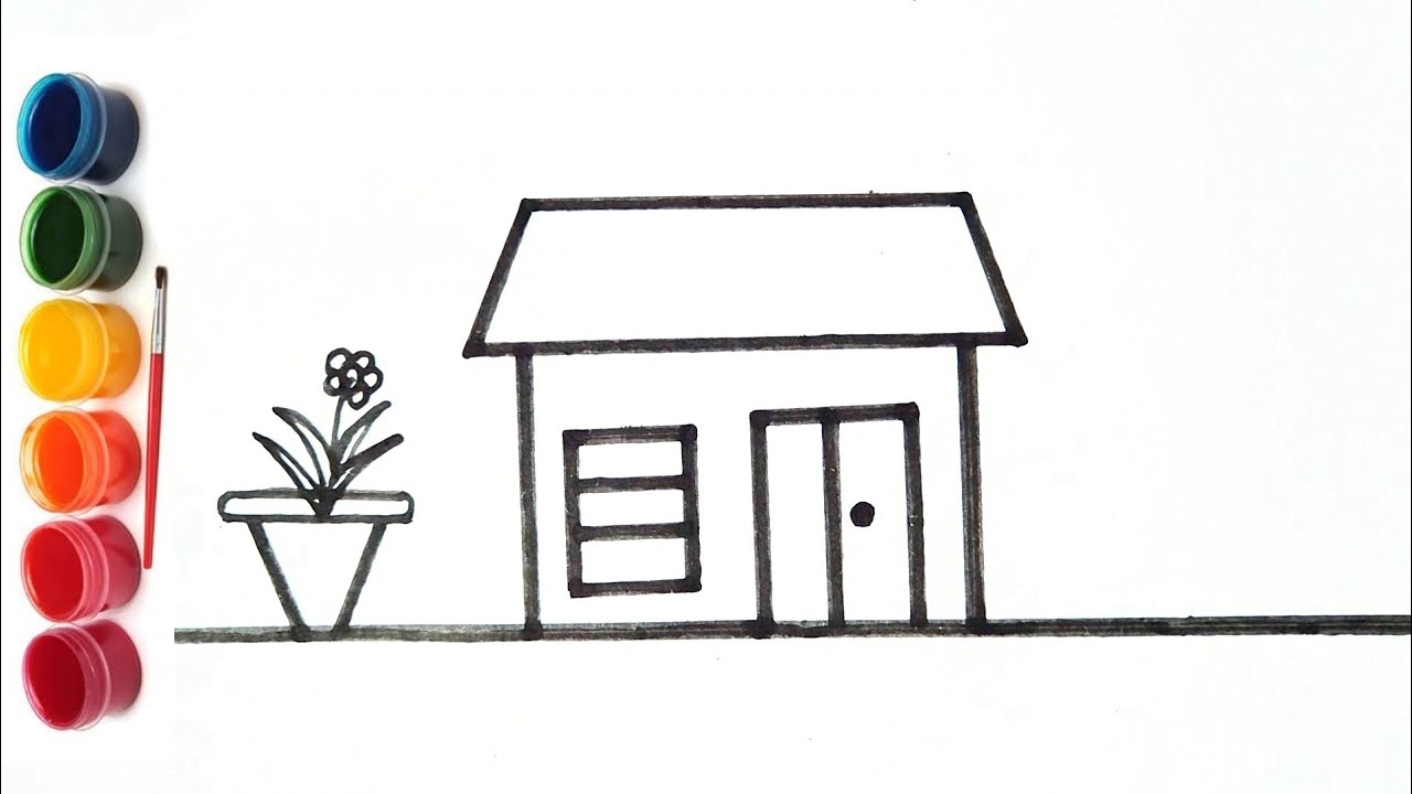 How to draw a house drawing house painting video house