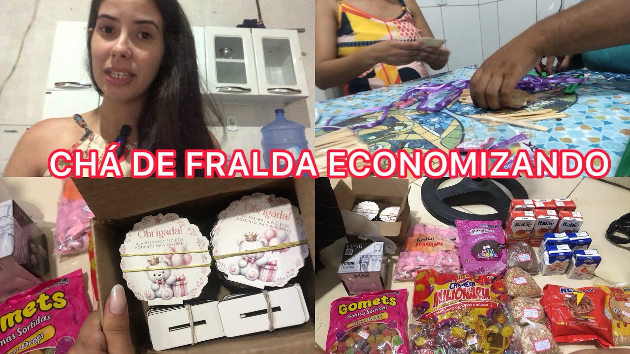 CHÁ DE FRALDAS GASTANDO POUCO | ORGANIZAÇÃO DO CHÁ | COMPRAS PARA O CHÁ