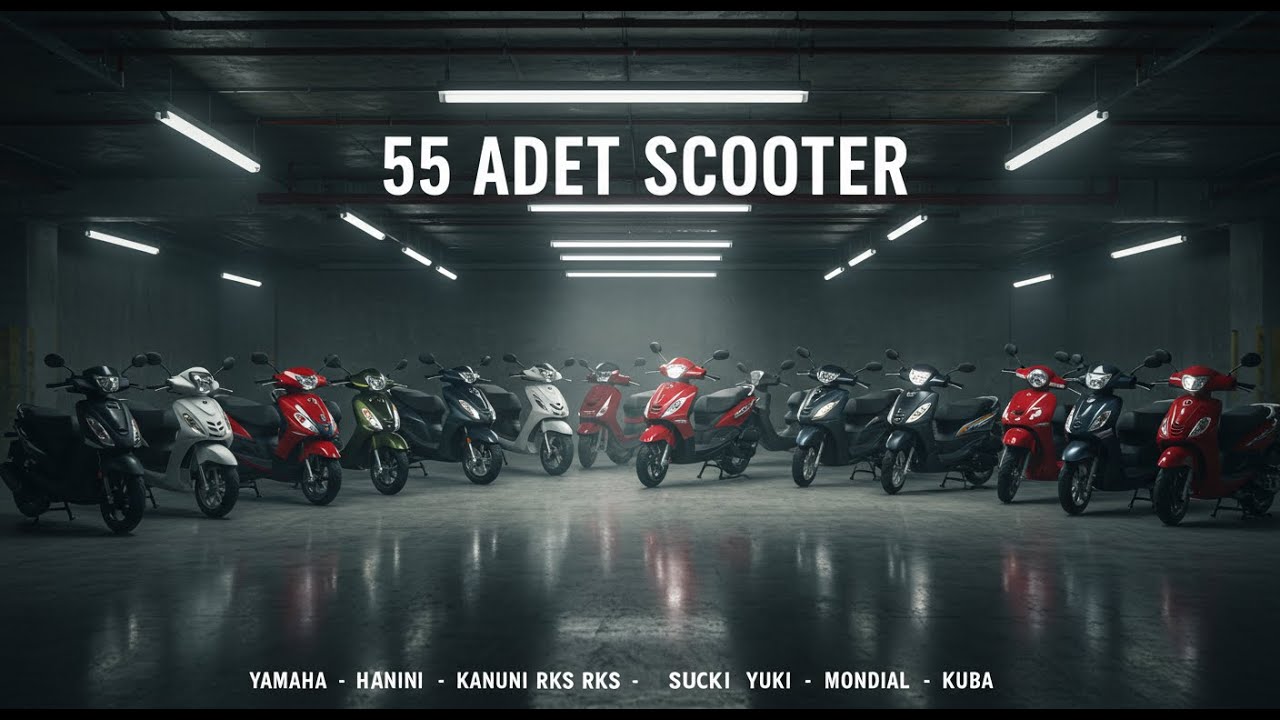 55 ADET SCOOTER İNCELEME VİDEOSU -  APACHİ - ARORA - HERO - HONDA - KYMCO - KUBA - MONDİAL - MOTOLUX