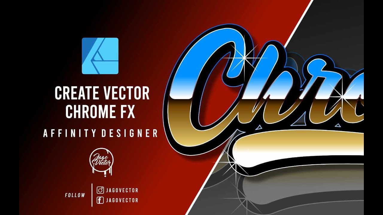 CREATE VECTOR CHROME FX | AFFINITY DESIGNER