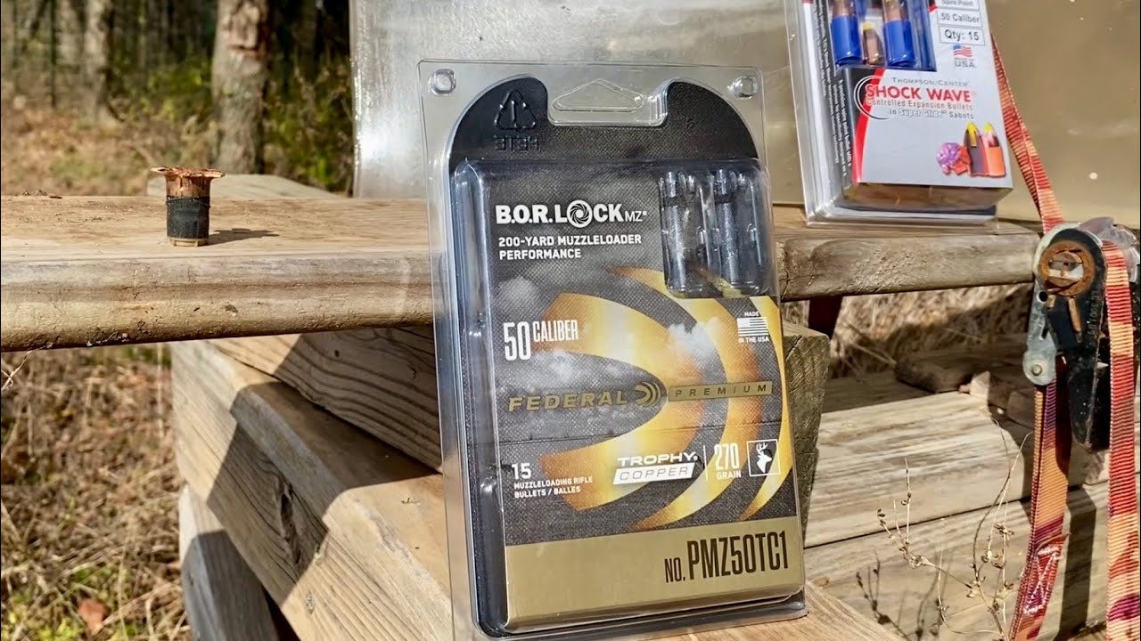 Federal BOR Lock and Thompson Center Shock Wave bullets in Ballistic Gel