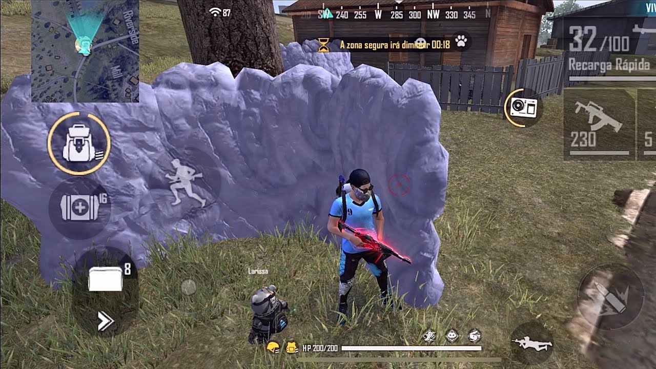 MINHA PRIMEIRA PARTIDA NO REI DO SOLO! CAMPEONATO DA GARENA BRASIL - FREE FIRE MÓBILE