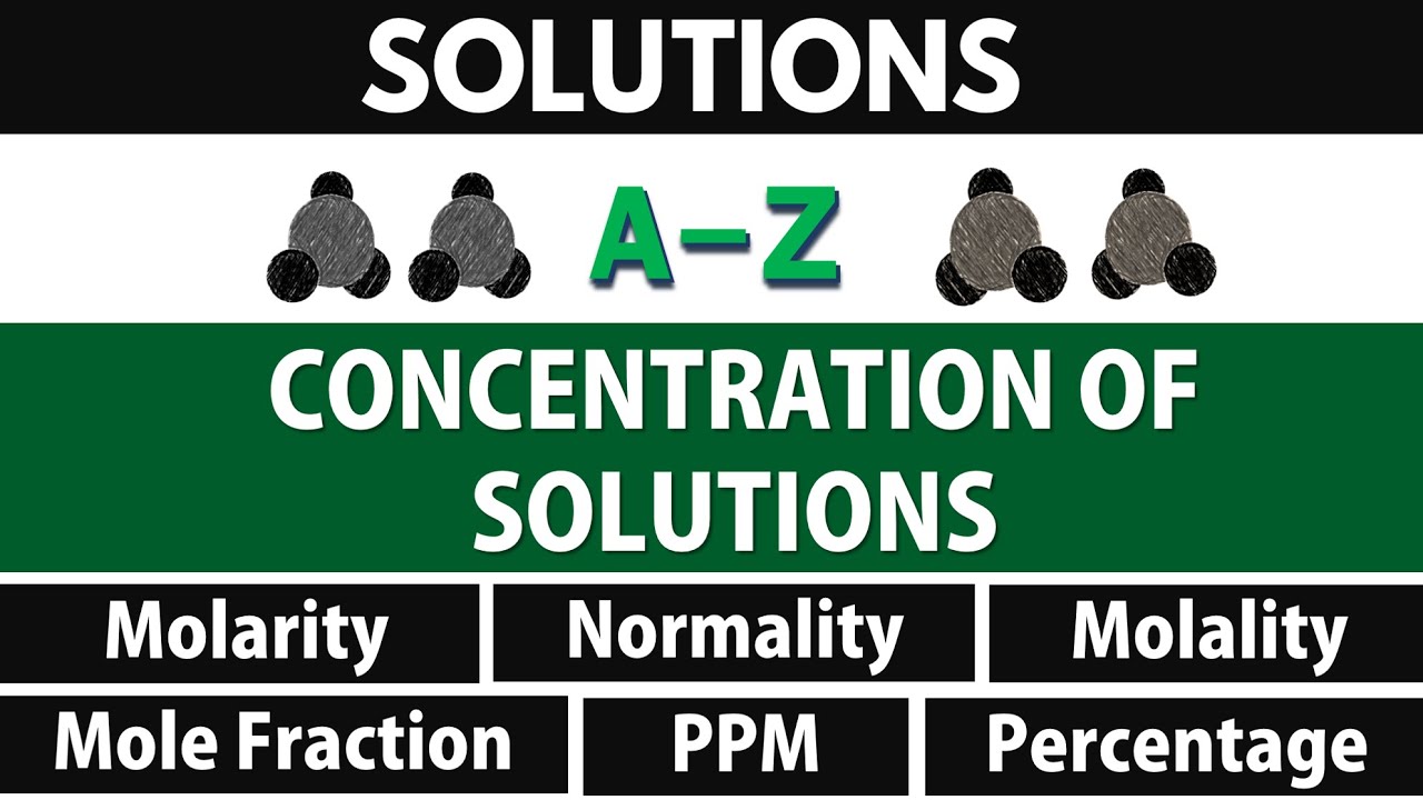 Concentration of Solutions (A to Z) | Class 12th Chemistry