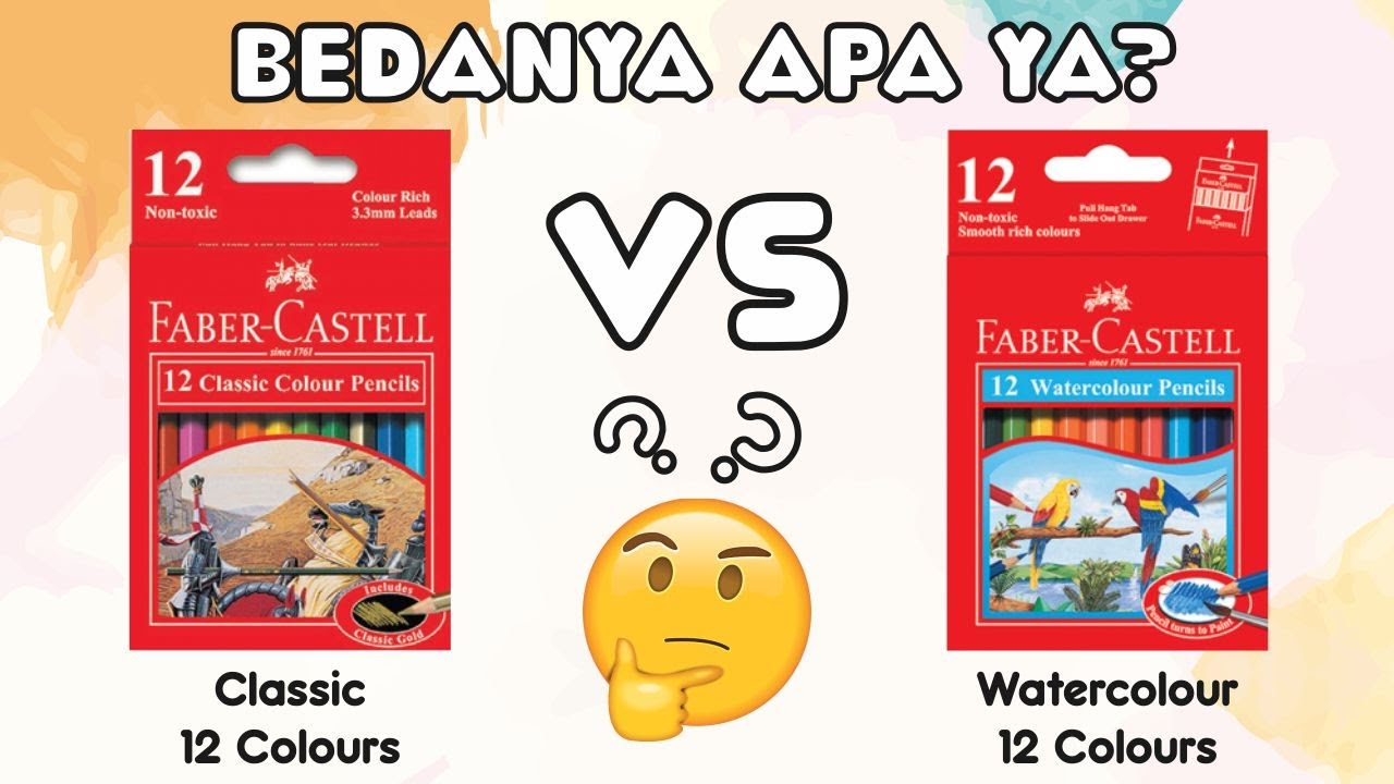 Unboxing dan Review Pensil Warna Faber Castell 12 Warna - Watercolour dan Classic Colour Pencils