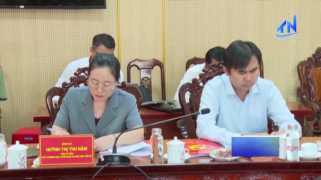 Đoàn kiểm tra, giám sát của Bộ Chính trị, Ban Bí thư làm việc với Công an tỉnh Tây Ninh | TayNinhTV
