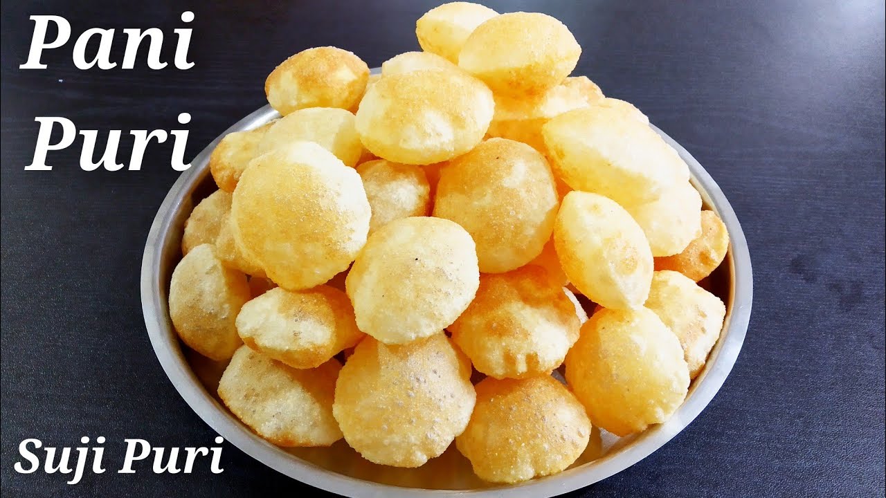 Puri for Panipuri Suji Puri Sooji Panipuri Golgappa Puri Recipe Panipuri Easy Recipe Street Food
