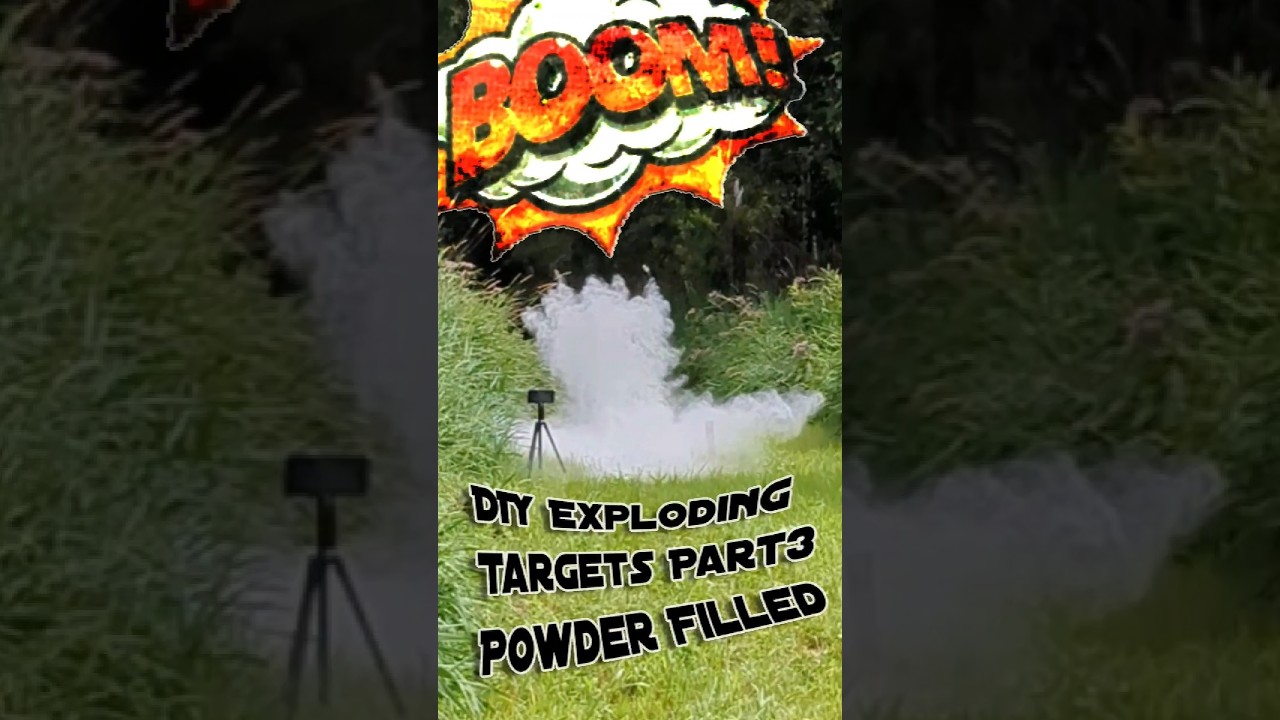 DIY exploding targets Part.3 - Let's add powder! {Free airgun and firearm target} 