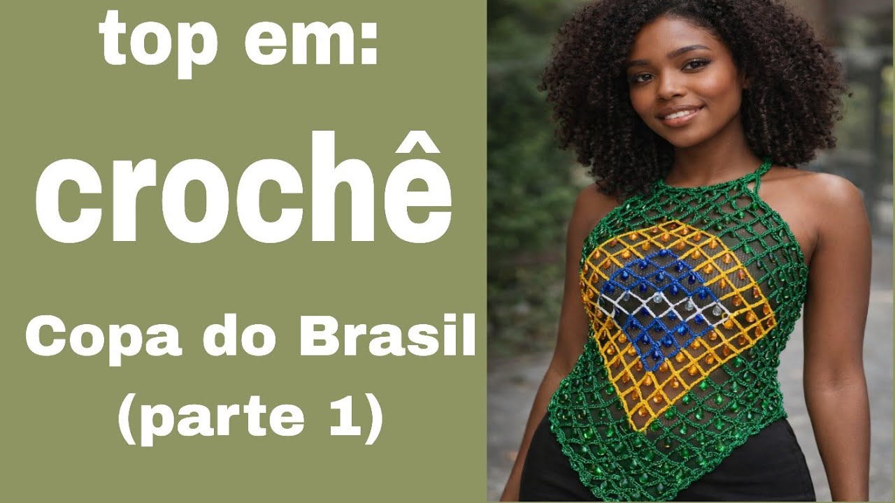 Luxury crochet top with rhinestones from Brazil, trends for the 2026 World Cup/part 1