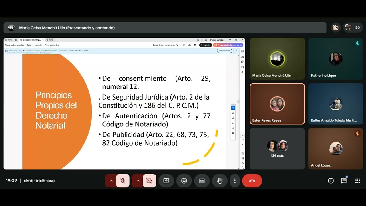 Derecho Notarial I  Clase #6  21 de Febrero de 2026  Licda. María Menchú