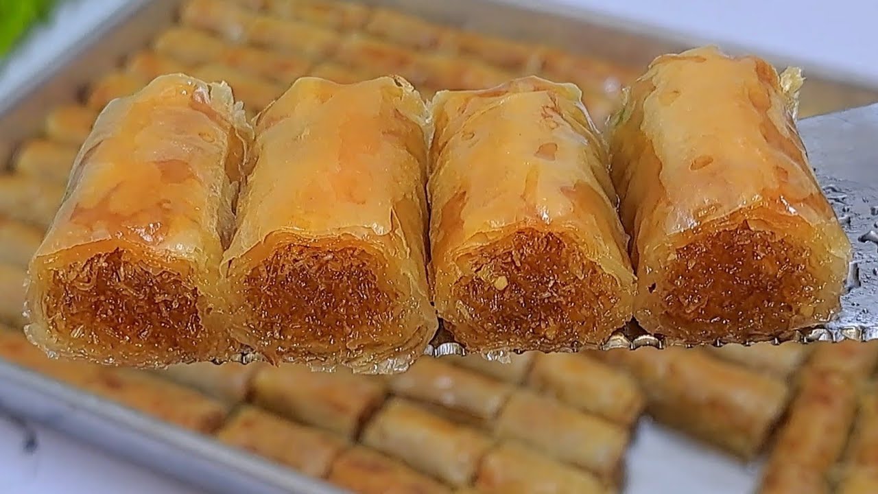 Тесто фило с начинкой кунафа, приготовленное как у профессионала всего за 3 минуты! Оно буквально...