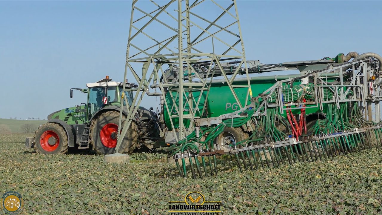 Hochspannungsleitung Das war knapp! Fendt 933 Vario I Samson Güllewagen & 30 Meter Schleppschlauch