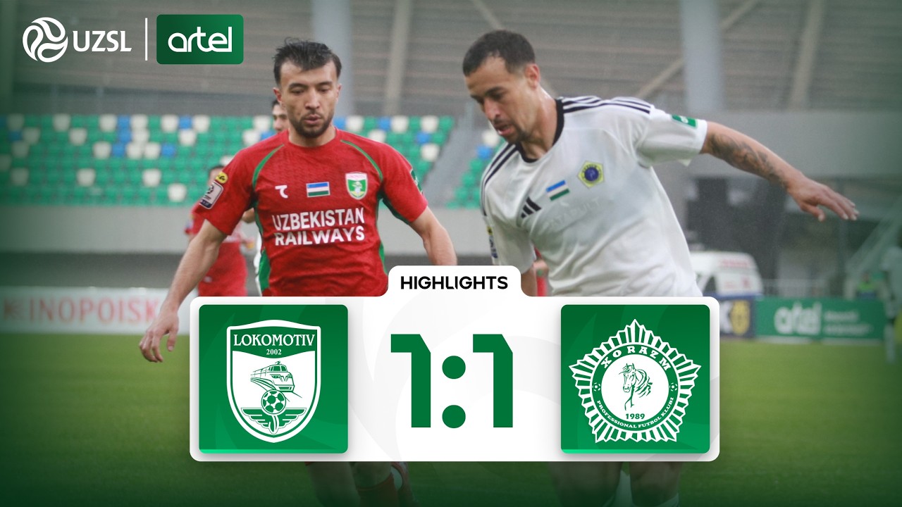 Superliga 6-tur. Lokomotiv - Xorazm bahsida kiritilgan gollar va xavfli vaziyatlar (Highlights)