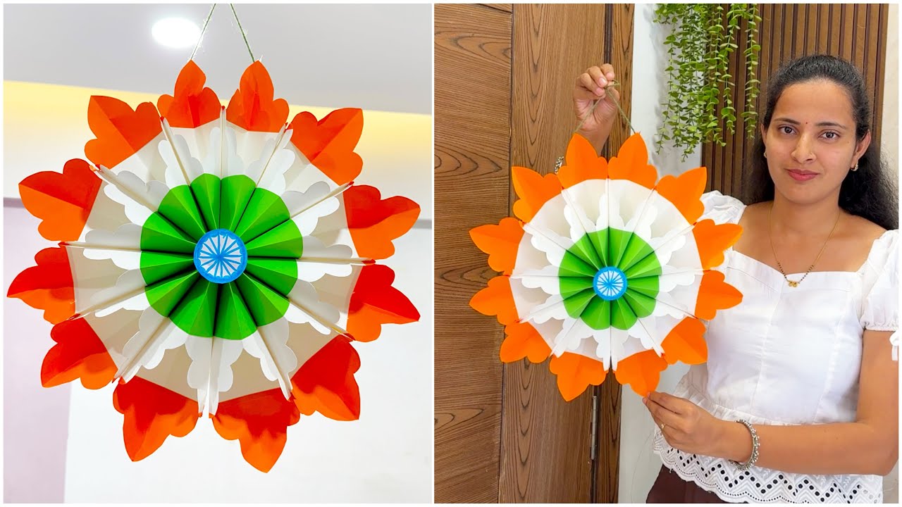     Easy Tricolour Wall Hanging | 15 August & Republic Day School Craft Ideas
