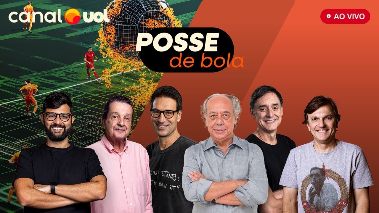POSSE DE BOLA COM MAURO CEZAR, ARNALDO RIBEIRO, TIRONI, JUCA KFOURI, JOS&Eacute; TRAJANO E DANILO LAVIERI