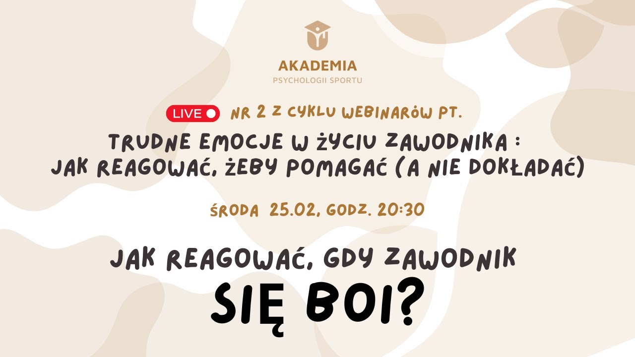 Jak reagować, gdy zawodnik się boi?