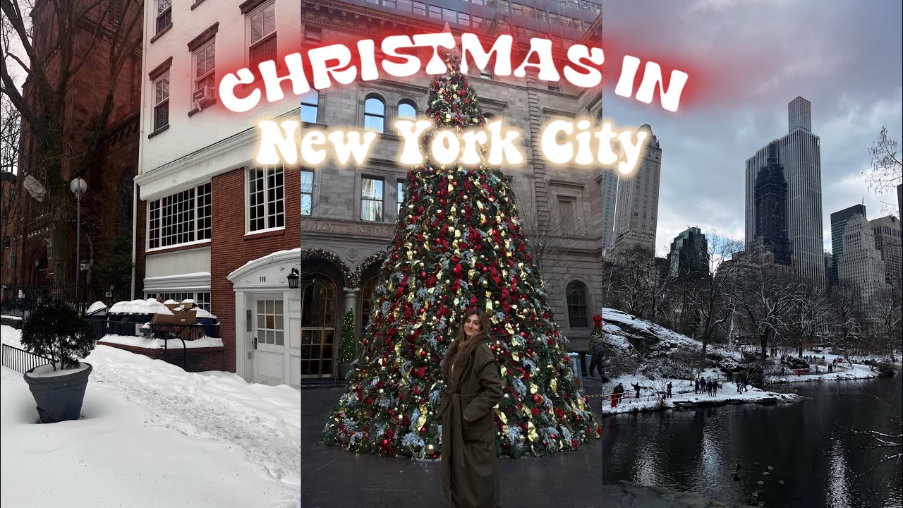 CHRISTMAS TIME IN NYC | christmas market, restaurant, snow, dyker heights etc.. 