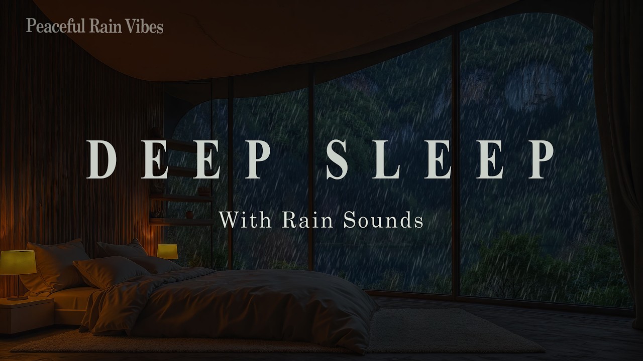 Deep Sleep Music + Insomnia 🌧️ Window Rain Sounds with Soft Piano at Night – Relax Deeply