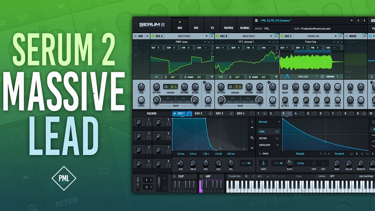 SERUM 2 Tutorial | Peak Time Lead, Melodic Techno | Massano, Anyma