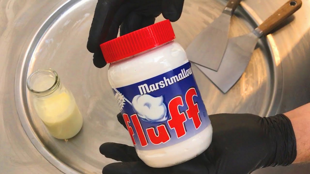 fluff Marshmallow Ice Cream Rolls | how to make ice cream with fluff Marshmallow spread