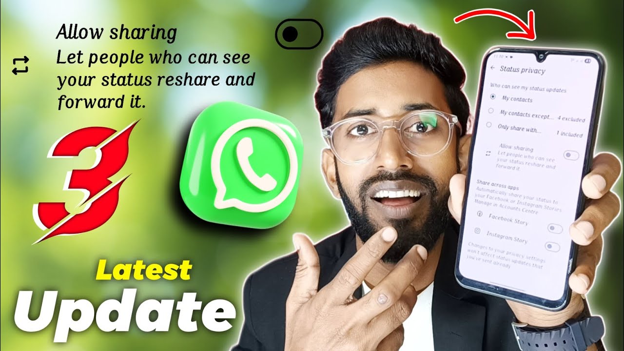 WhatsApp Status New Change And Ui , WhatsApp Status Allow Sharing , WhatsApp Forward Ui